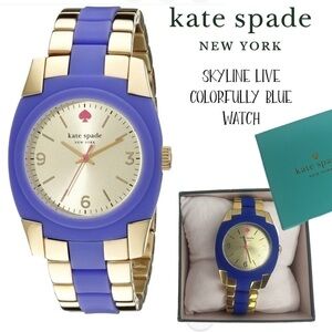 Kate Spade Women's Skyline Analog Quartz Watch 1YRU0353 Living Colorfully Blue